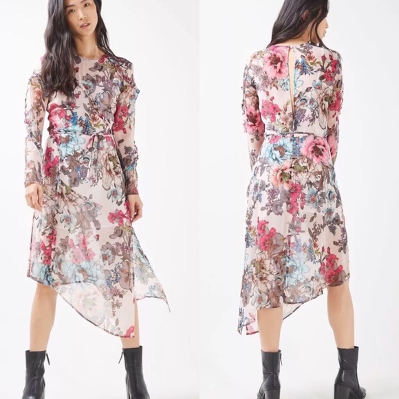 Topshop Dresses & Skirts - Topshop “Pop Floral Ruffle” Dress